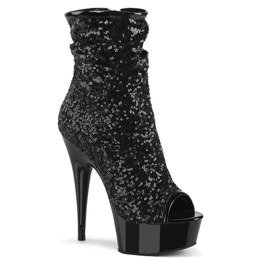 Pleaser - DELIGHT1008SQ Bottes de plateforme - Noir Product image